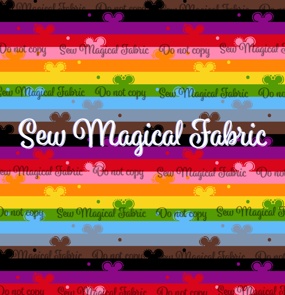 R001 Sketchy Stripe Mouse Rainbow Coordinate