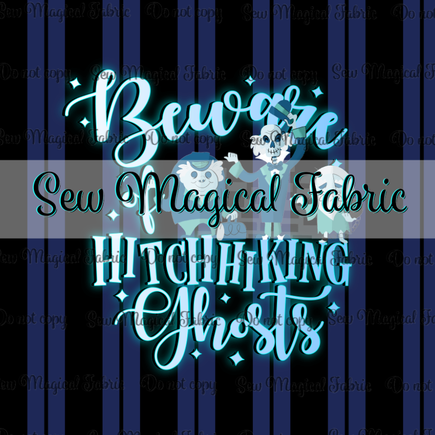 R003 Haunted Characters PANEL Set VINYL Blue