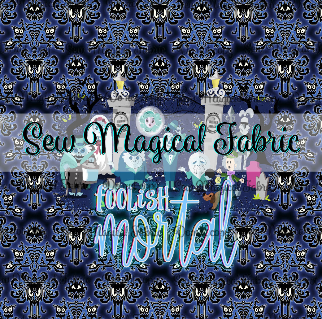 R003 Haunted Characters PANEL Set VINYL Blue