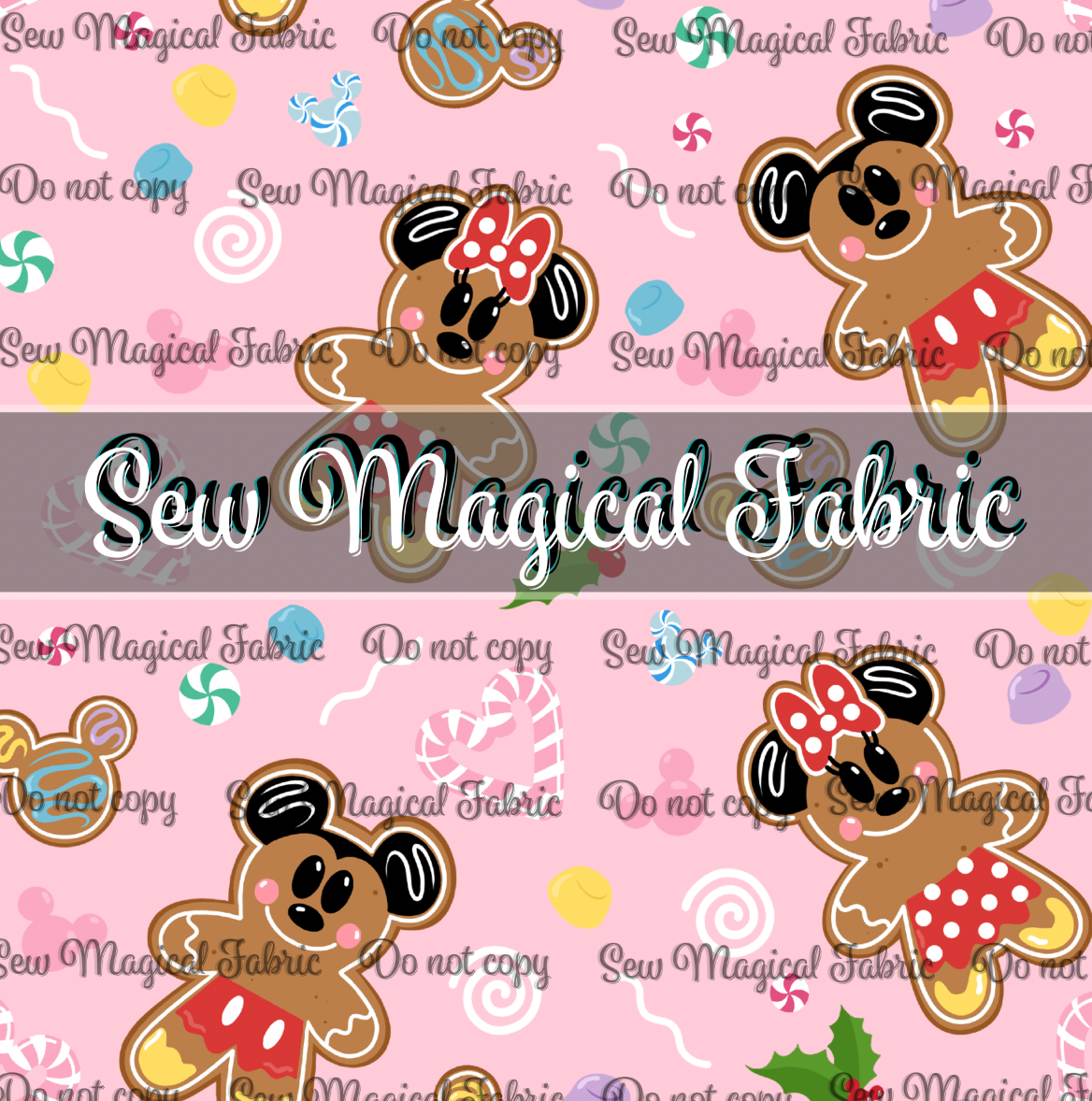 Gingerbread - Lt Pink Main - Large Scale 3"