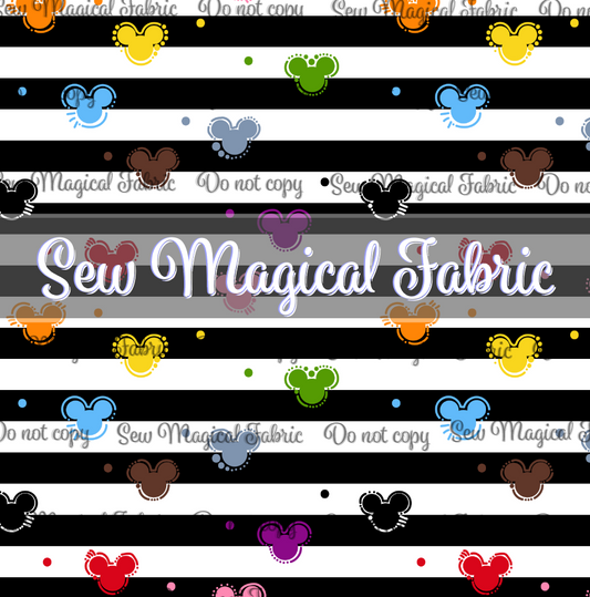 R001 Sketchy Stripe B&W Rainbow Mouse Coordinate