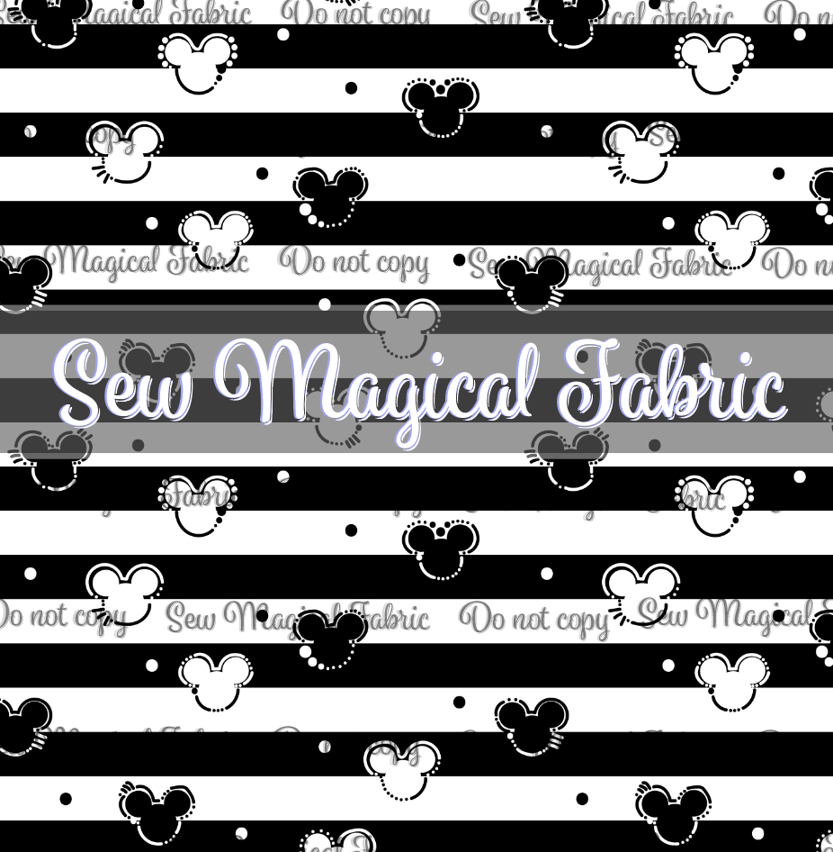 R001 Sketchy Stripe Mouse B&W Coordinate