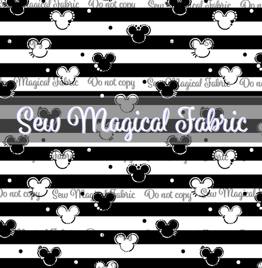 R001 Sketchy Stripe Mouse B&W Coordinate