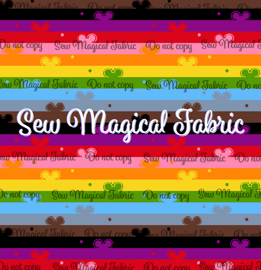 R001 Sketchy Stripe Mouse Rainbow Coordinate