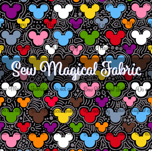 R001 Sketchy Squiggle Mouse Black ~ Small Scale