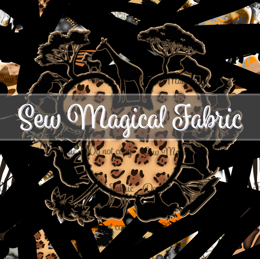 R001 Into The Wild BK Panel Set 2pc Giraffe & Zebra