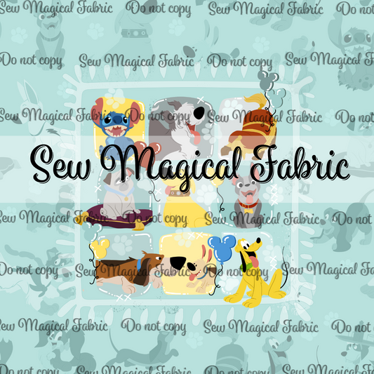 R001 Fetchy Dogs Aqua BK Panel Set 3pc
