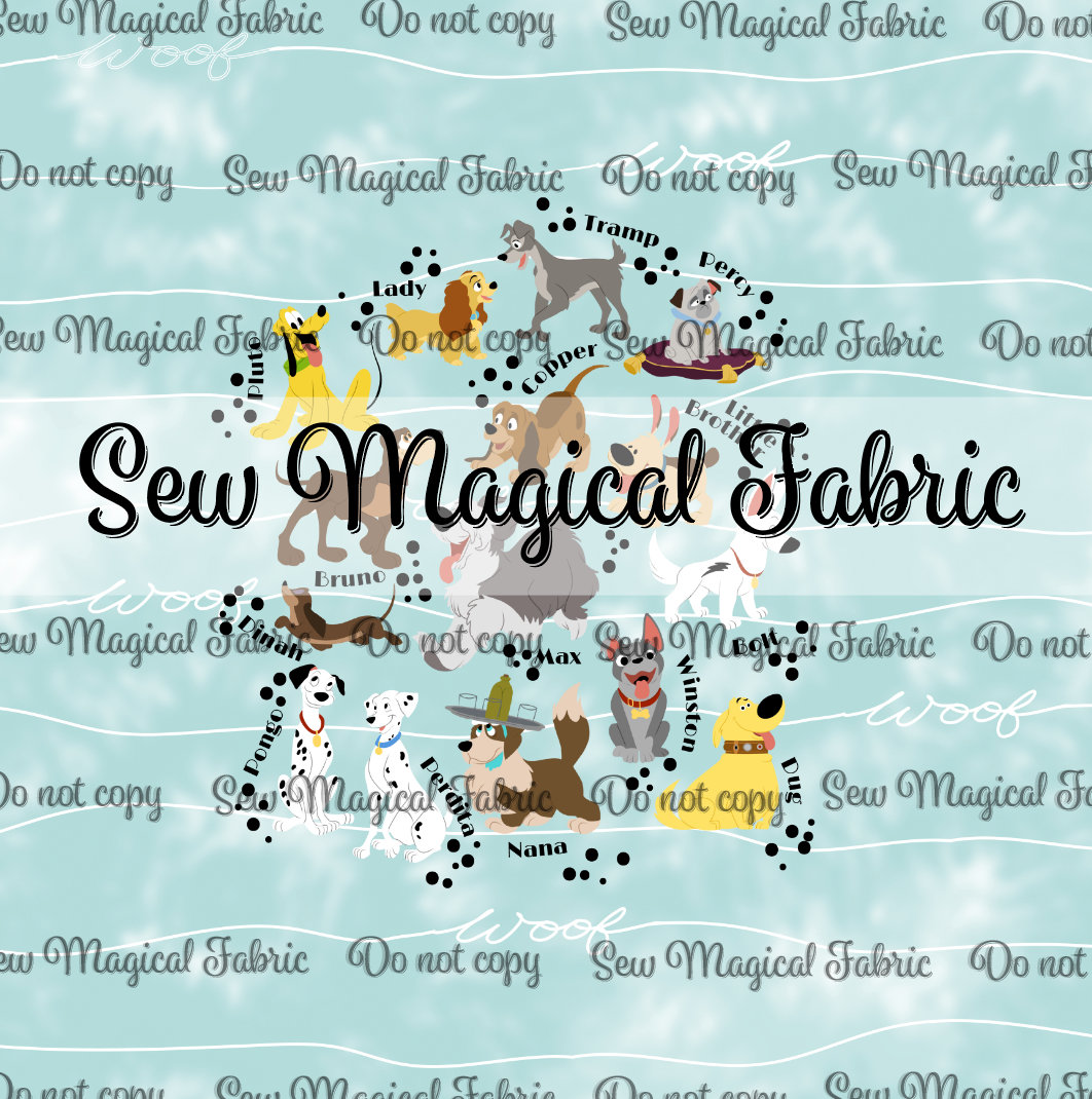 R001 Fetchy Dogs Aqua BK Panel Set 3pc
