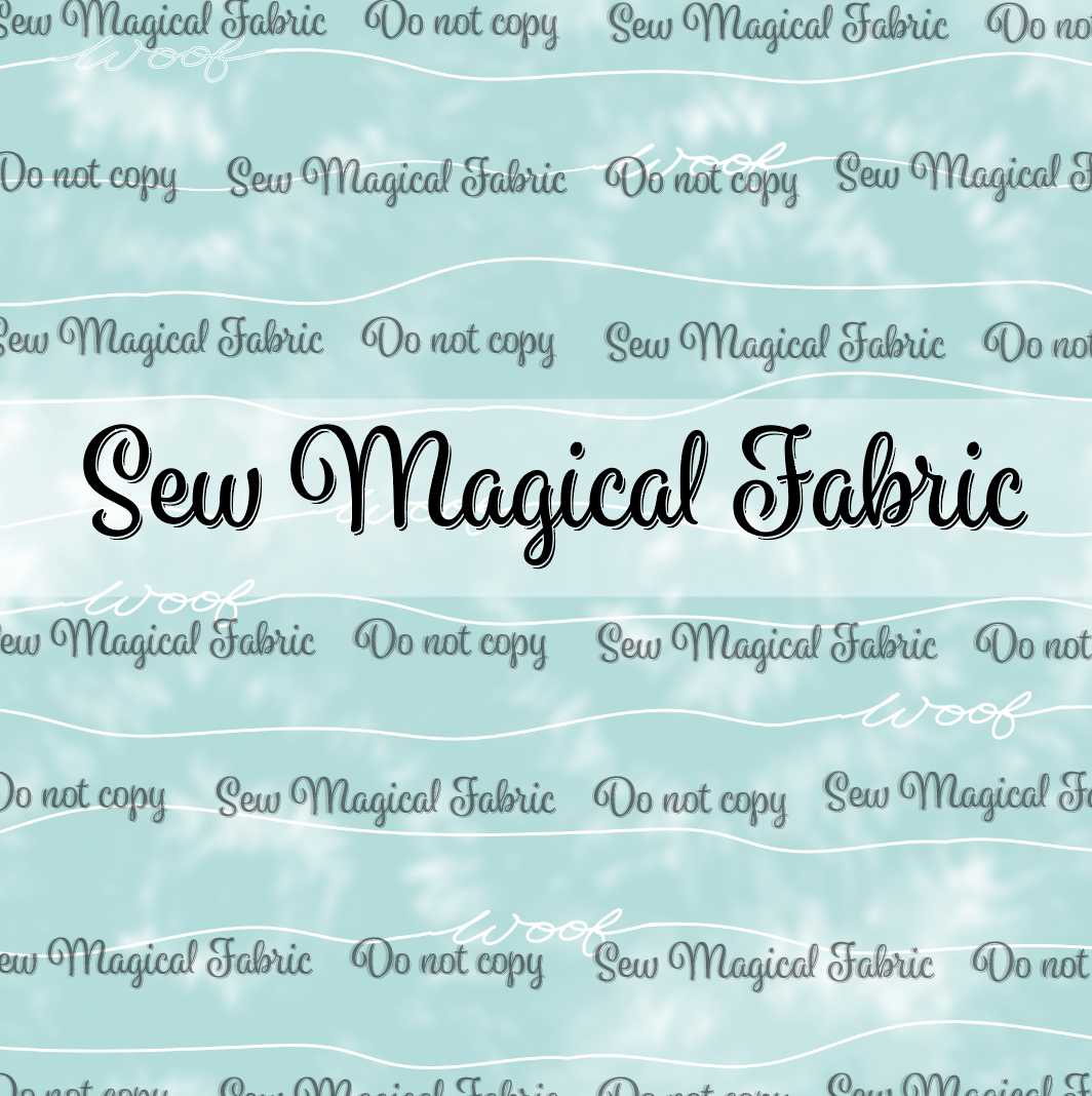 R001 Fetchy Dogs Aqua WOOF Coordinate