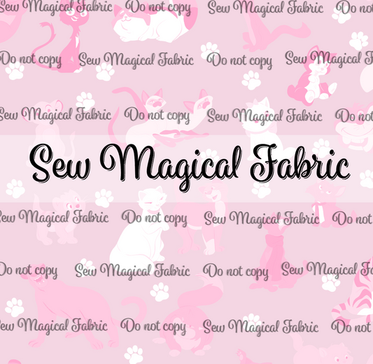 R001 Purrfect Cats Pink TONAL ~ Mini Scale