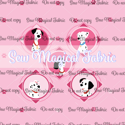 R001 Pink Dogs BK Panel Set 3pc