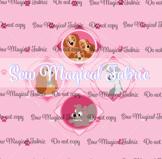 R001 Pink Dogs BK Panel Set 3pc