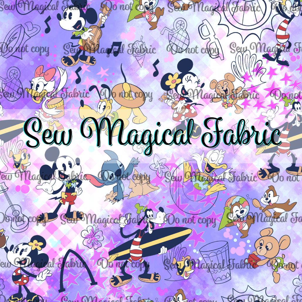 R002 Retro Alani - Purple Pink Doodle