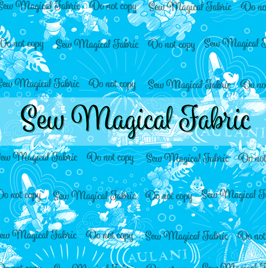 R002 Resort Sketchy - Toile Blue