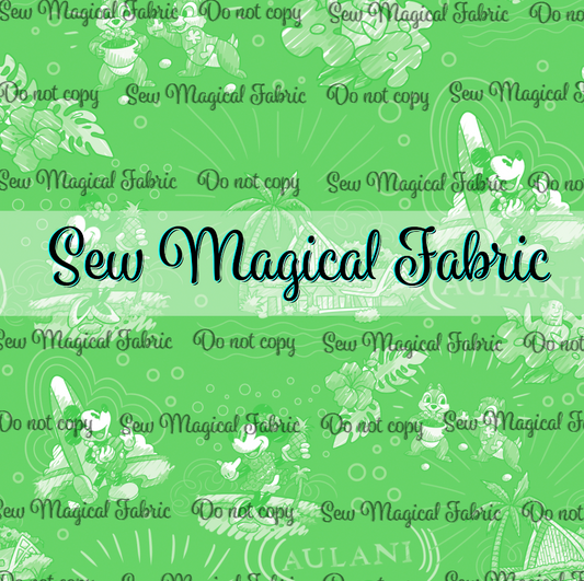 R002 Resort Sketchy - Toile Green