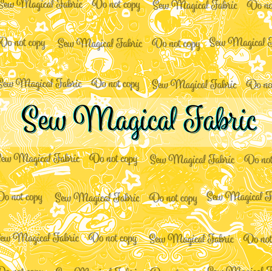 R002 Cruise Sketchy - Yellow Toile