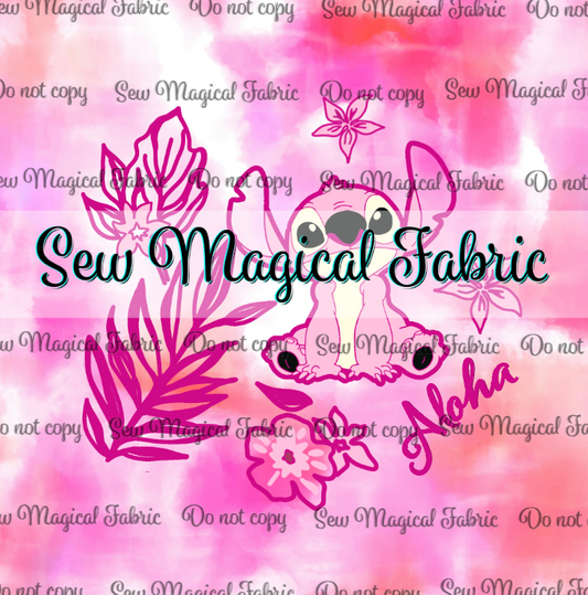 R002 Tropical Alien BK Panel Set  PINK