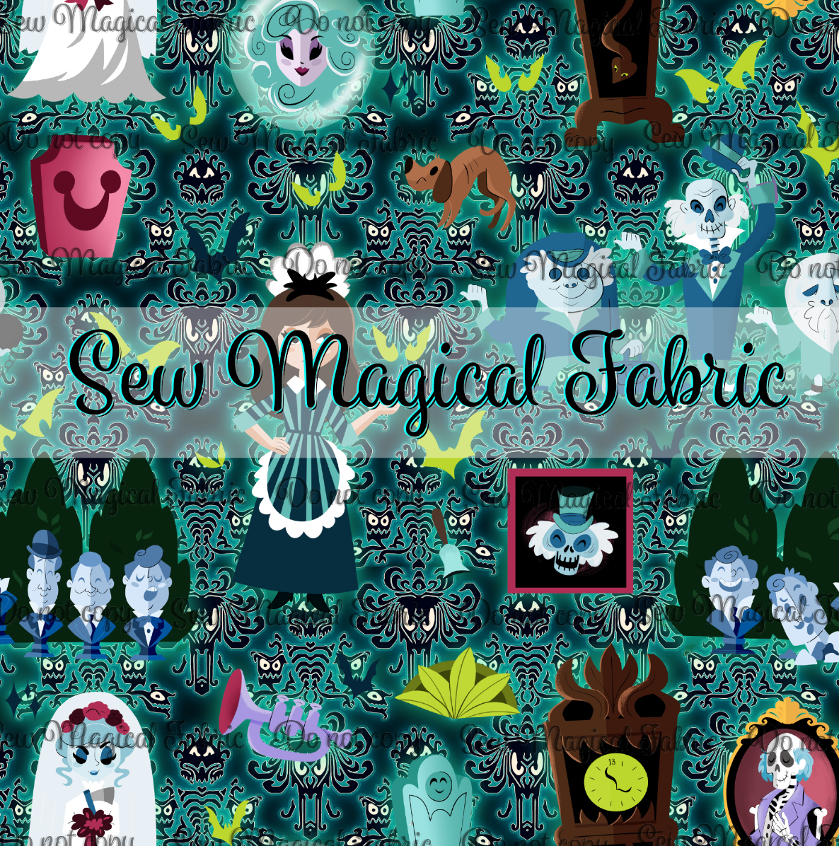 R003 Haunted Characters - VINYL Glow Green