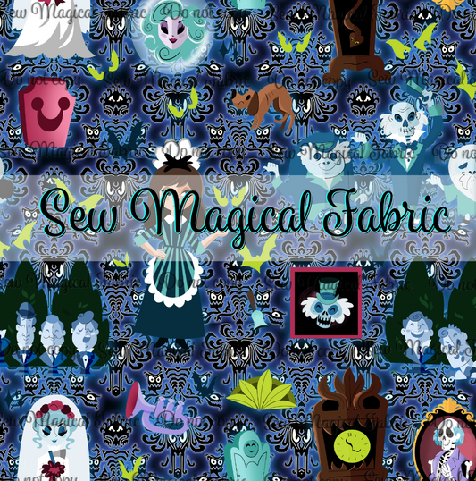 R003 Haunted Characters - VINYL Glow Blue