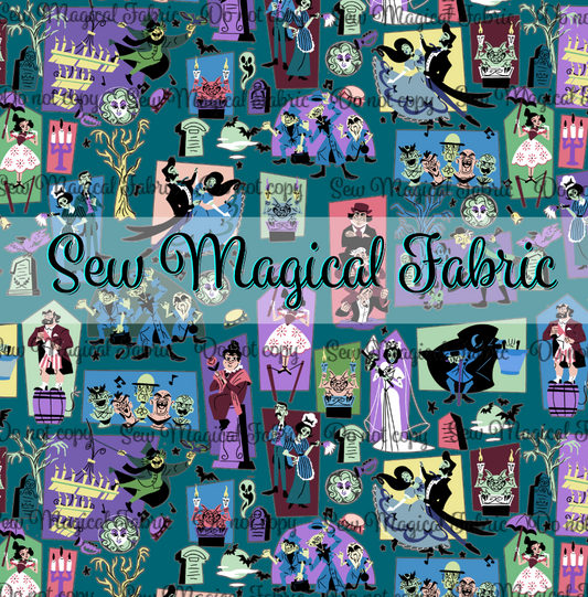 R003 Mansion Scenes TEAL VINYL