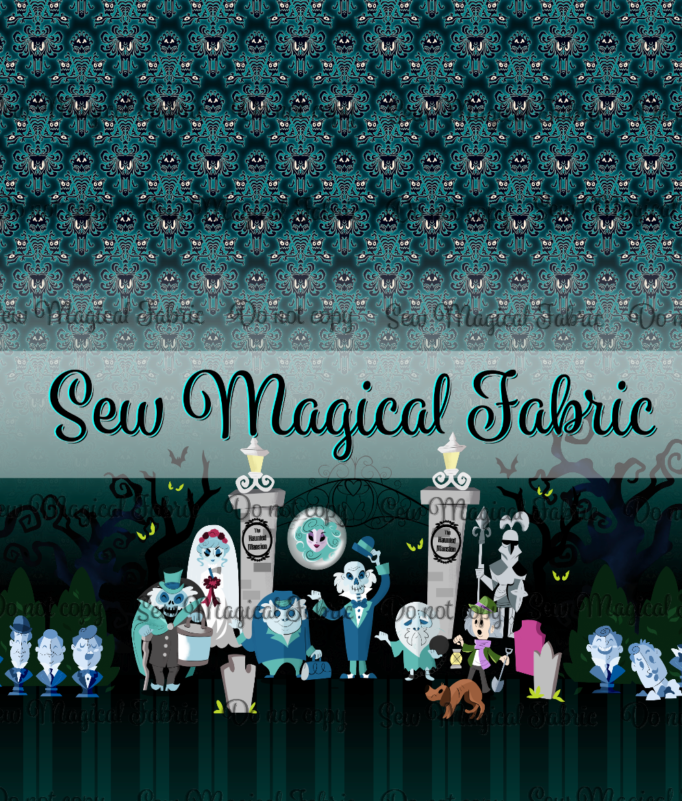 R003 Haunted Characters - VINYL BORDER Green