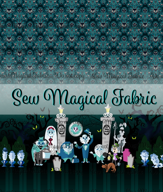 R003 Haunted Characters - VINYL BORDER Green