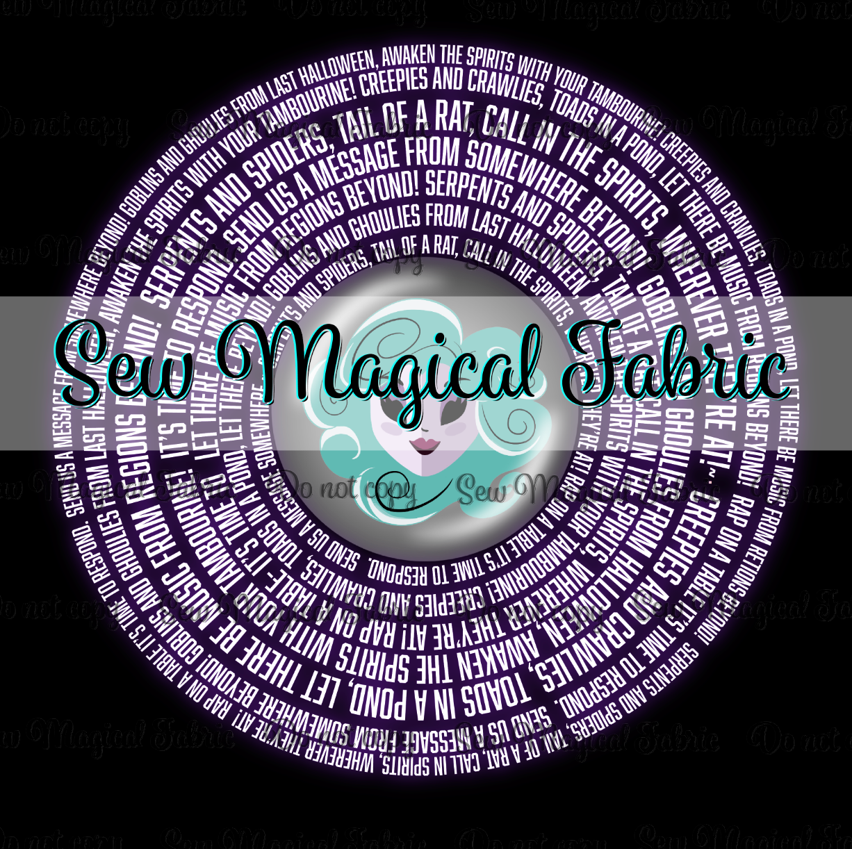 R003 Haunted Characters PANEL Set VINYL Purple
