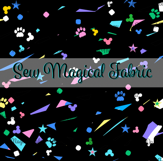 R007 Sketchy Cats - Confetti Paws Black