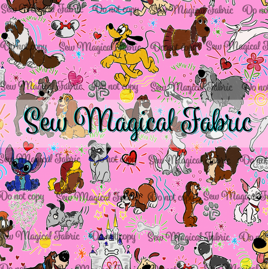 R007 Sketchy Dogs - Pink