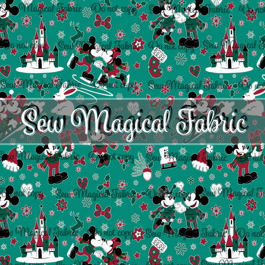 Woodland Christmas - Green Main - Small Scale 2"