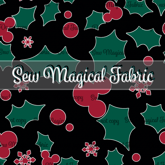 Woodland Christmas - Holly Black - Mini Scale 1"