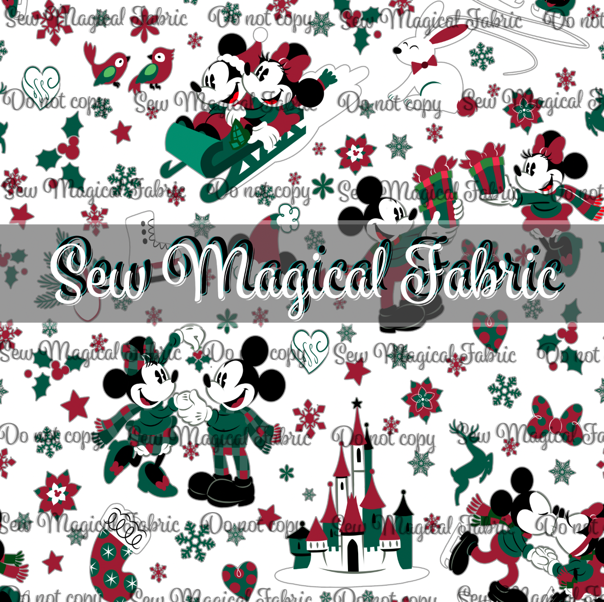 Woodland Christmas - WHITE Main - Large Scale 3"