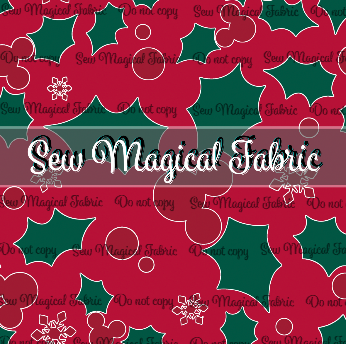 Woodland Christmas - Holly RED - Mini Scale 1"
