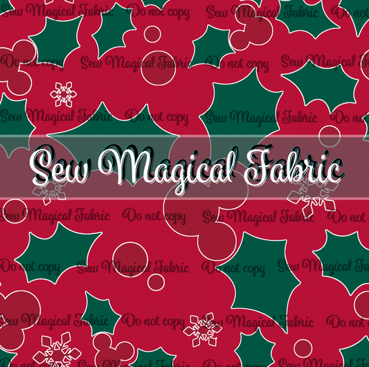 Woodland Christmas - Holly RED - Mini Scale 1"