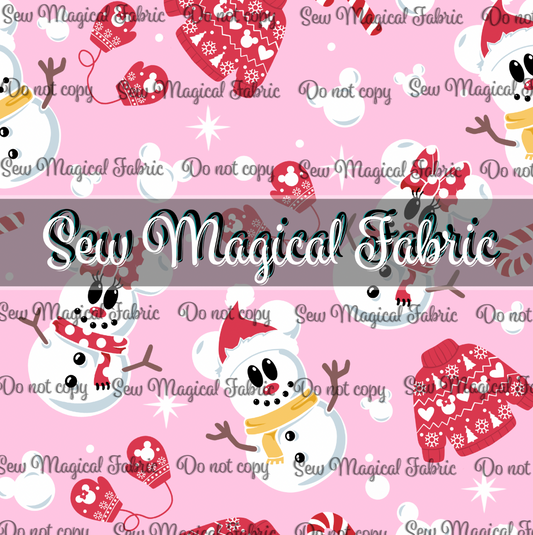 Snowman - Lt. Pink Main - Mini Scale 1"