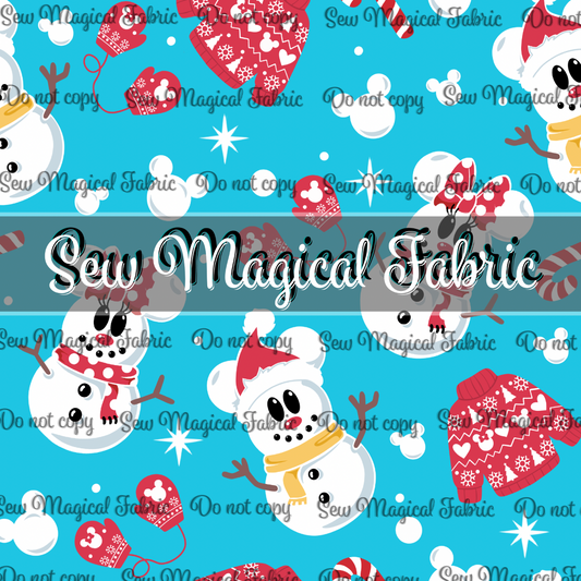 Snowman - Turquoise Main - Mini Scale 1"