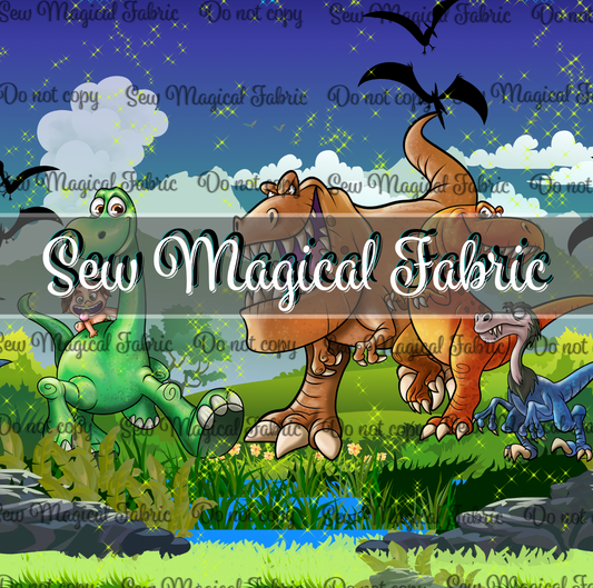 AwesomeSaurus - Night Double Border Print